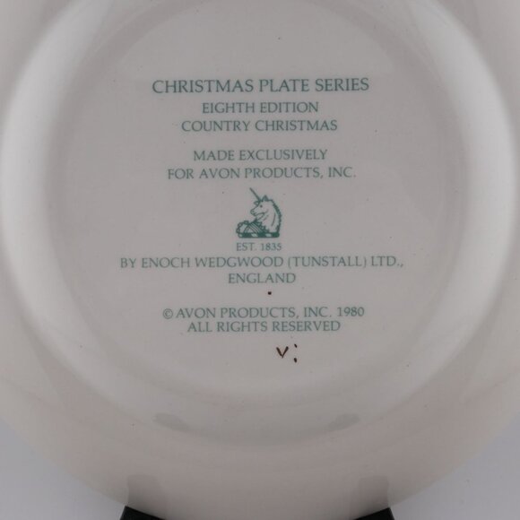 Set Of 3 Enoch Wedgwood Avon Christmas Plates 1978 1979 1980 Editions VTG - Picture 6 of 6